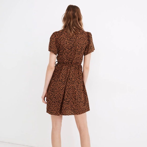 Madewell Brown Leopard Print Mini Dress - Picture 2 of 8